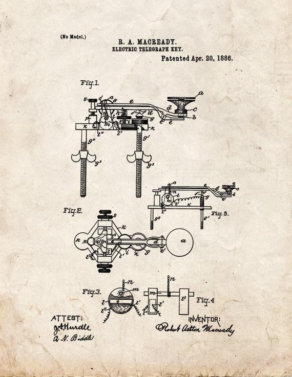 Patent Blueprint 934 1 12 A4 Photo Print