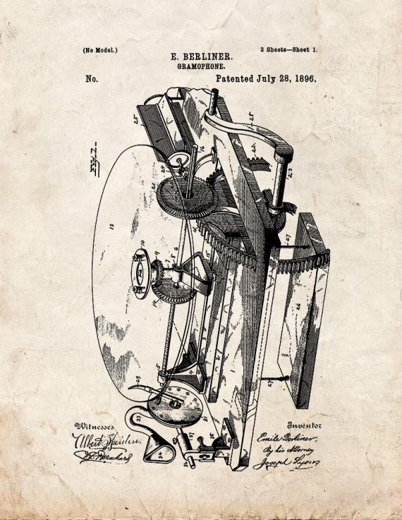 Patent Blueprint 943 1 12 A4 Photo Print