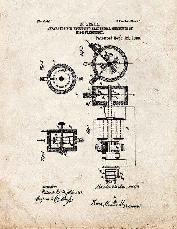 Patent Blueprint 946 1 12 A4 Photo Print