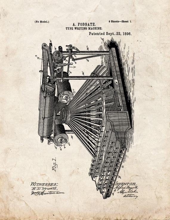 Patent Blueprint 947 1 12 A4 Photo Print