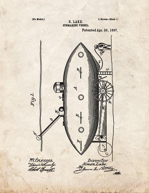 Patent Blueprint 952 1 12 A4 Photo Print