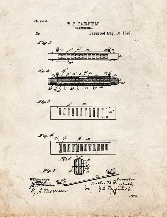 Patent Blueprint 955 1 12 A4 Photo Print
