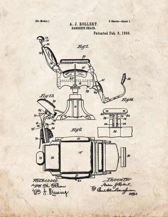 Patent Blueprint 957 1 12 A4 Photo Print