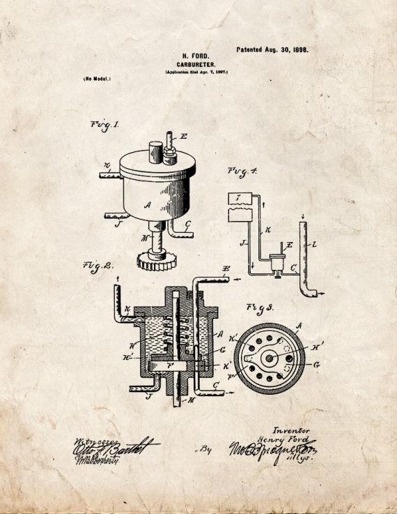 Patent Blueprint 962 1 12 A4 Photo Print
