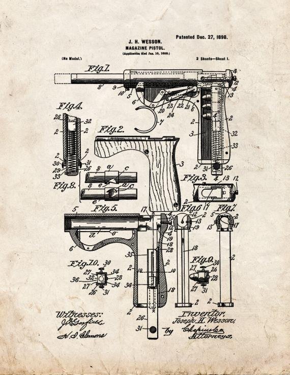 Patent Blueprint 965 1 12 A4 Photo Print