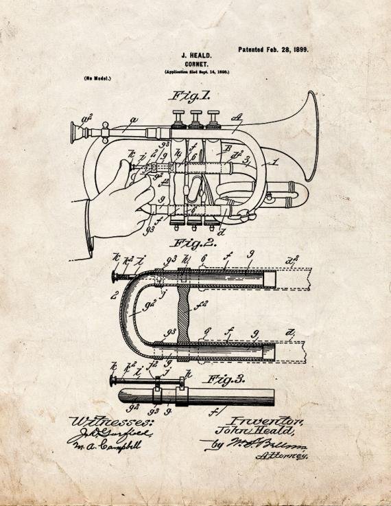 Patent Blueprint 968 1 12 A4 Photo Print
