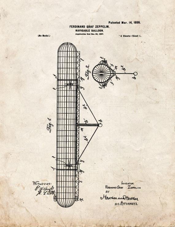 Patent Blueprint 969 1 12 A4 Photo Print