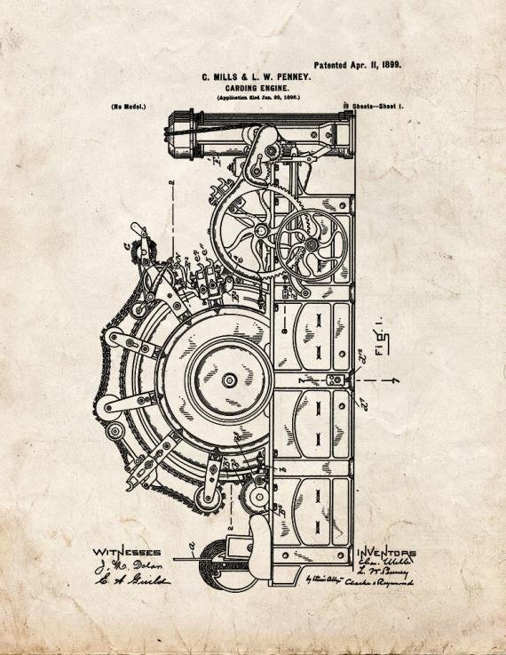 Patent Blueprint 970 1 12 A4 Photo Print