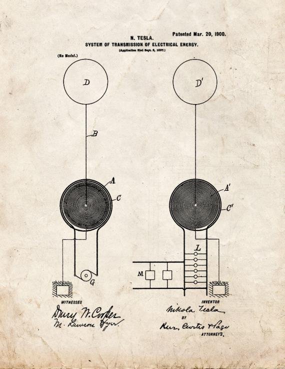 Patent Blueprint 974 1 12 A4 Photo Print