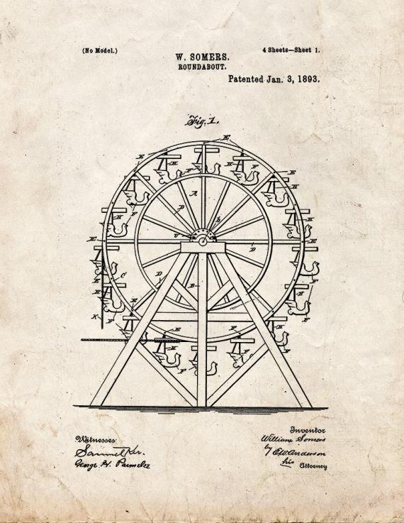 Patent Blueprint 997 1 12 A4 Photo Print