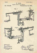 Patent Blueprint AppleParer A4 Photo Print