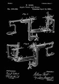 Patent Blueprint AppleParer black A4 Photo Print