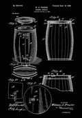 Patent Blueprint BarrelShield black A4 Photo Print