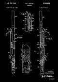 Patent Blueprint Basoon black A4 Photo Print