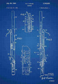 Patent Blueprint Basoon blue A4 Photo Print