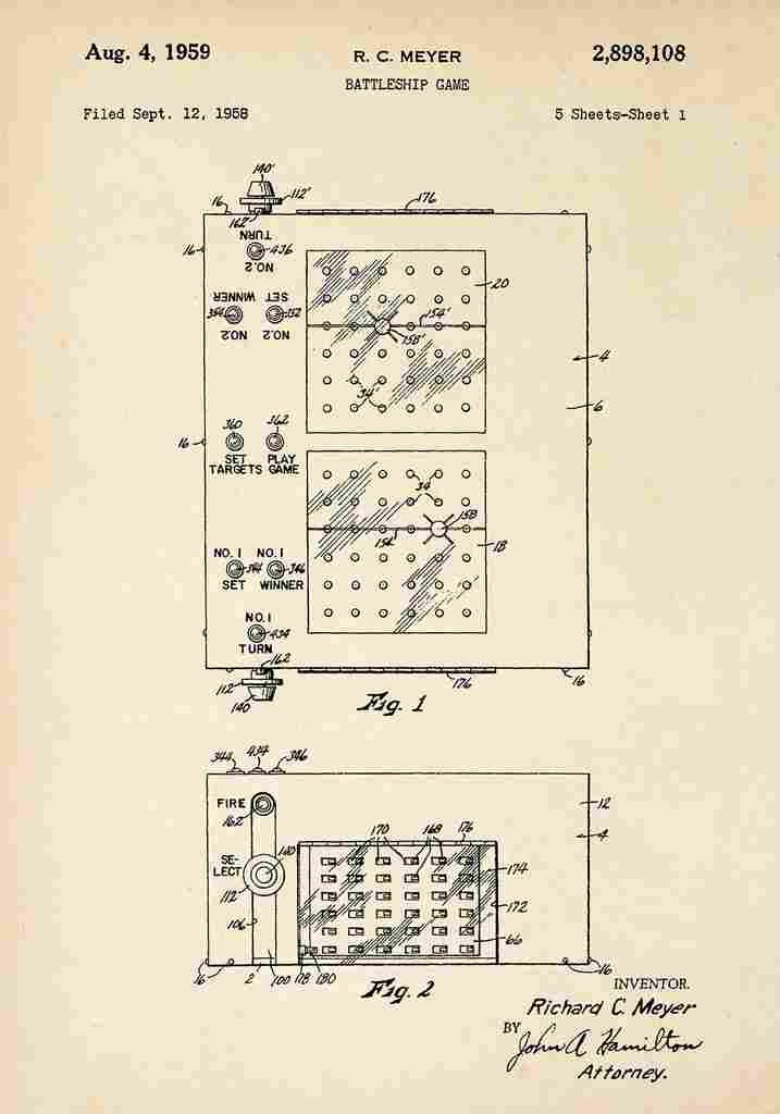 Patent Blueprint Battleship A4 Photo Print