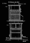 Patent Blueprint BeeHive black A4 Photo Print