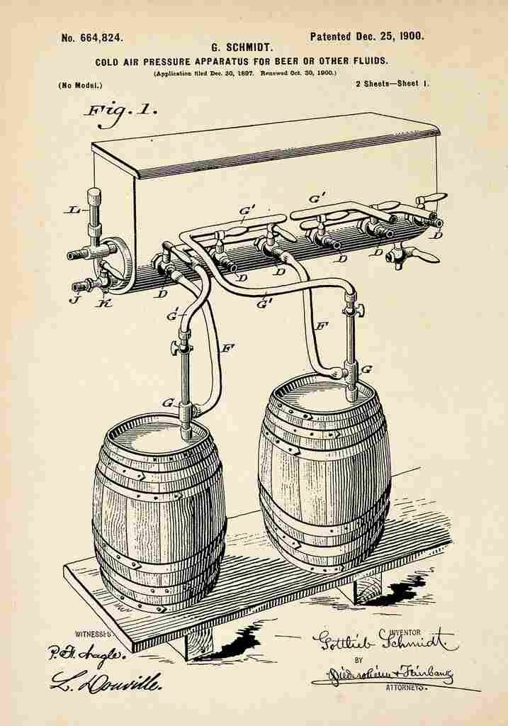 Patent Blueprint BeerApparatus A4 Photo Print