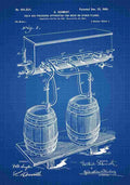 Patent Blueprint BeerApparatus blue A4 Photo Print