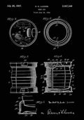 Patent Blueprint BeerKeg black A4 Photo Print