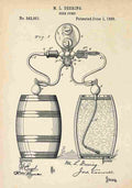 Patent Blueprint BeerPump A4 Photo Print
