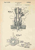 Patent Blueprint BeerTap A4 Photo Print