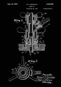 Patent Blueprint BeerTap black A4 Photo Print