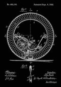 Patent Blueprint BicycleContraption black A4 Photo Print