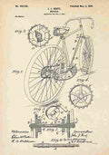Patent Blueprint Bike A4 Photo Print
