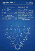 Patent Blueprint BilliardBallRack blue A4 Photo Print