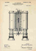 Patent Blueprint Binoculars A4 Photo Print
