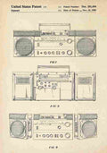 Patent Blueprint Boombox A4 Photo Print