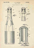 Patent Blueprint BottleClosure A4 Photo Print