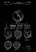 Patent Blueprint BowlingBall black A4 Photo Print