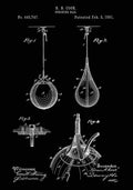 Patent Blueprint BoxingBag black A4 Photo Print