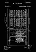 Patent Blueprint CalculatingMachine black A4 Photo Print