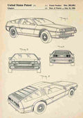 Patent Blueprint Car A4 Photo Print
