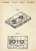 Patent Blueprint CasetteTape A4 Photo Print