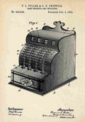 Patent Blueprint CashRegister A4 Photo Print