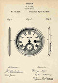 Patent Blueprint ClockFace A4 Photo Print