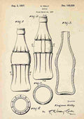 Patent Blueprint CocaColaBottle A4 Photo Print