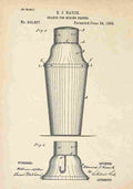 Patent Blueprint CocktailShaker A4 Photo Print