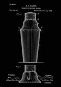 Patent Blueprint CocktailShaker black A4 Photo Print