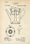Patent Blueprint CoffeePot A4 Photo Print