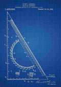 Patent Blueprint ComputingInstrument blue A4 Photo Print