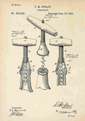 Patent Blueprint Corkscrew A4 Photo Print