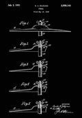 Patent Blueprint Cymbal black A4 Photo Print