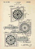 Patent Blueprint Dartboard A4 Photo Print