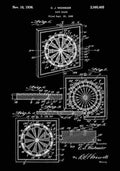 Patent Blueprint Dartboard black A4 Photo Print