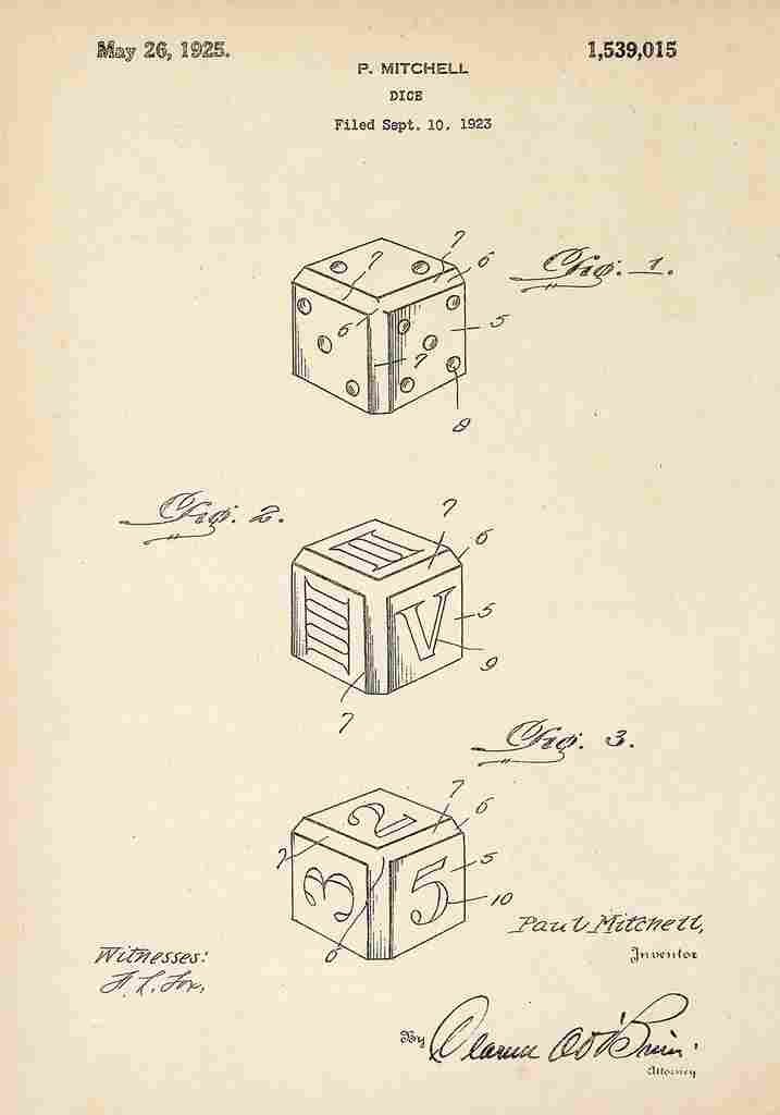 Patent Blueprint Die A4 Photo Print